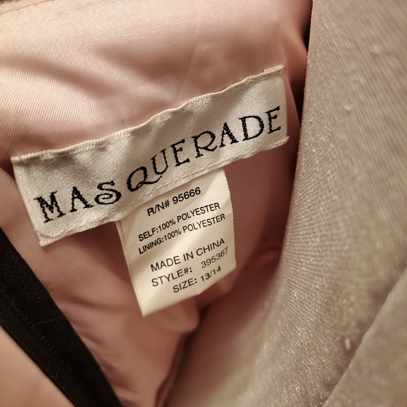 Masquerade Black and Pink Sequins Ruffle Dress - Picture 7 of 10